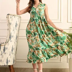 Mintmarie Floral Print Fit & Flare Maxi Dress image 3