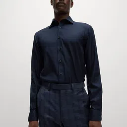 Marks & Spencer Men Slim Fit Opaque Checked Casual Shirt-picture-27