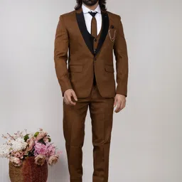 AEN FASHION Men Slim Fit 3 Piece Suits image 3