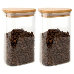 Femora Triangle Borosilicate Glass Jar for Kitchen Storage Air Tight Containers for Kitchen Storage Pack of 2 - 900ml-picture-15