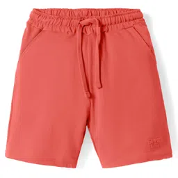 kookie kids india Kookie Kids 240GSM Terry Shorts With HD Print and Drawcord - Orange-picture-10