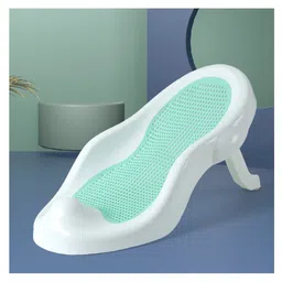 The Cheeky Kidzz Baby Smart Clean Bather Sling Silicone Anti Slip Safe & Comfortable Bath Tub Easily Foldable for Newborn/Infants 0-6 Months Only BPA Free (GREEN)-image-21