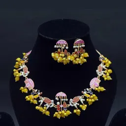 ANSHI ART Gold-Plated Hand Painted Necklace-picture-39