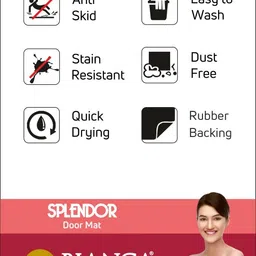 BIANCA Purple & Grey Printed Anti-SkidDoormats image 5