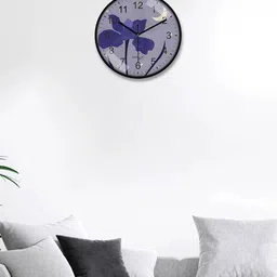 RANDOM Multicoloured & Purple Printed Contemporary Wall Clock image 3