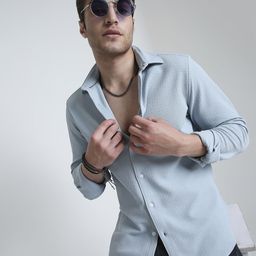 VASTRADO Slim Fit Textured Long Sleeves Shirt-picture-48