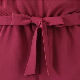 Mark & Mia Sleeveless Solid Jumpsuit - Maroon image 5