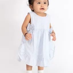 haus & kinder Girls Pure Cotton Bowlet Frock Fit-Flare Dress with Blommer-picture-35