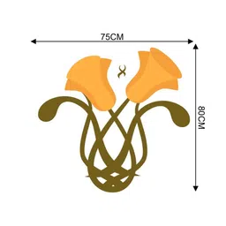 rawpockets Multicoloured Decorative Flower Wall Stickers image 4