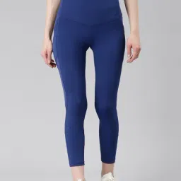 Enamor Blue High Rise Sports Leggings-image-34