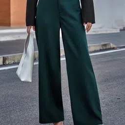 TOOCHKI Women Relaxed Straight Leg High-Rise Non-Iron Trousers-picture-33