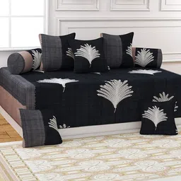 Homybees Black 220 TC Single Bedsheet with Pillow Covers-picture-29