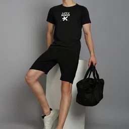 HRX by Hrithik Roshan Men Brand Logo Printed Round Neck T-shirt image 3