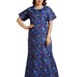 NIGHTY KING Printed Cotton Maxi Nightdress-picture-30