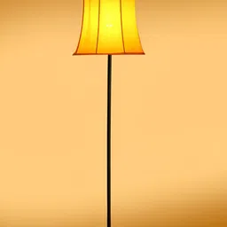 Devansh Yellow & Black Wooden & Cotton Floor Lamp image 4
