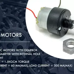 EASY ELECTRONICS 12V DC Geared Motor 60 RPM (Black) -Set of 2 image 3