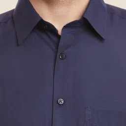 Hancock Dark Blue Slim Fit Shirt image 4