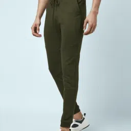 Ajile by Pantaloons Dark Olive Slim Fit Joggers image 3