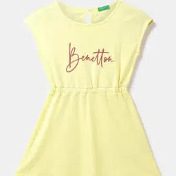 United Colors of Benetton Kids Yellow Embellished Dress-picture-36