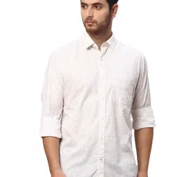 Raymond White Slim Fit Printed Shirt-picture-32