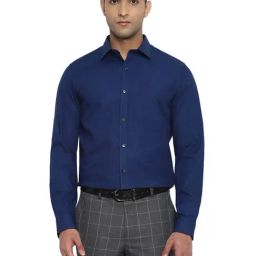 Turtle Navy Regular Fit Self Pattern Shirt-picture-11