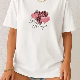 SZN Women White Trendy Graphic Printed Drop Shoulder Oversized T-Shirt-image-6