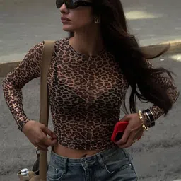 LULU & SKY Animal Print Crop Top-picture-18