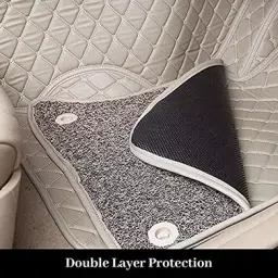 Auto Pearl Luxury Leatherite 7D Car Floor Mats Compatible with Innova image 4