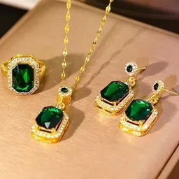 LAKSHYA COLLECTIONS Gold-Plated Stainless Steel Jewellery Set image 3