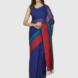Fabindia Navy Woven Saree-picture-21