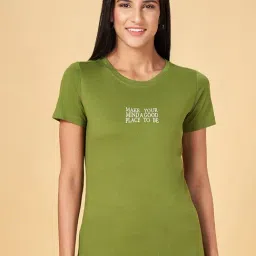 Honey by Pantaloons Green Cotton Printed T-Shirt-picture-44
