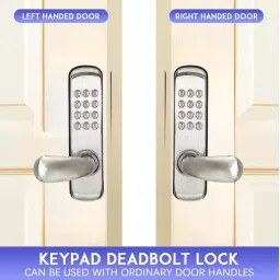 GOLENS Lock High Quality Stainless Steel Password Keyless Keypad Silver, X51 image 3