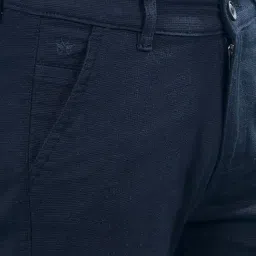 Crimsoune Club Boys Navy Blue Self Design Trousers image 5