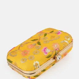 Anouk Floral Embroidered Embellished Box Clutch image 5