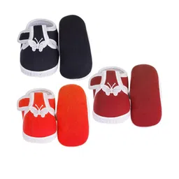 NESKA MODA Black Cotton Booties image 3