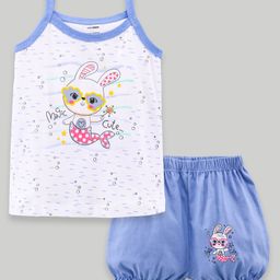 Cucumber Singlet Sleeves Inner Wear Set Mermaid Print - Blue-picture-35