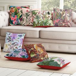 Sej by Nisha Gupta Florals Premium Cushion Covers Pack of 8 - Blue-picture-34