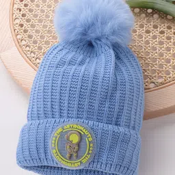 Babyhug Woollen Cap Blue Large - Diameter 12 cm-picture-10