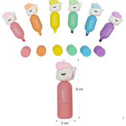 SANJARY Unicorn Highlighter Marker Pen for Kids 6 Multicolour Highliter-picture-15