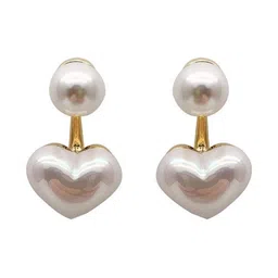 Celestique Pearls Beaded Heart Shaped Studs-image-46