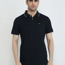 Park Avenue Men Solid Polo Collar Slim Fit T-shirt-image-66