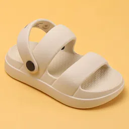 Pine Kids Solid Clogs With Back Strap - Beige image 3