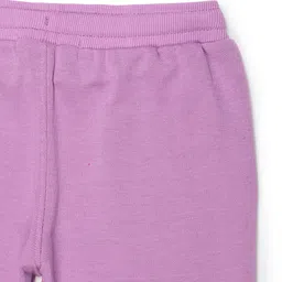 ALAN JONES Premium Cotton Knit Text Printed Sweatpant - Purple image 5