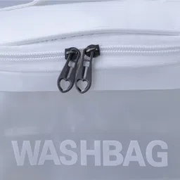 fab n funky Portable Multifunctional Travel Toiletry Bag with Strap Handle - White image 5