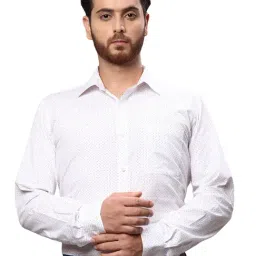 Raymond White Slim Fit Printed Shirt-picture-46