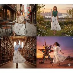 Vagisha Printed Flared Maxi Skirt image 3