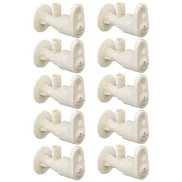 Cliquin Aura Series Wall Mount PTMT Angle Valve with Wall Flange in Ivory, AU-3001 P10 (Pack of 10)-picture-10