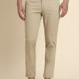 JADE BLUE Men Slim Fit Mid-Rise Trousers-picture-32