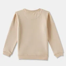 R&B Kids Beige Graphic Print Regular Fit Sweatshirt image 2