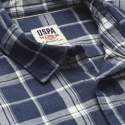 U.S. Polo Assn. Denim Co. Pure Cotton Checked Casual Shirt image 3
